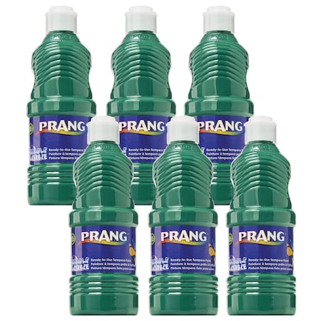 Prang Washable Tempera Paint, Green, 16 oz, 6PK 10704